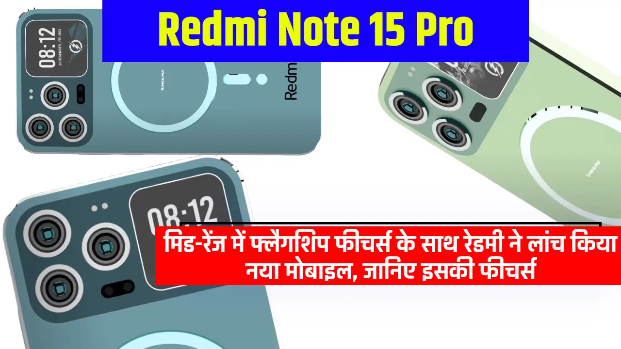 Redmi Note 15 Pro: मिड-रेंज में फ्लैगशिप फीचर्स के साथ रेडमी ने लांच किया नया मोबाइल, जानिए इसकी फीचर्स